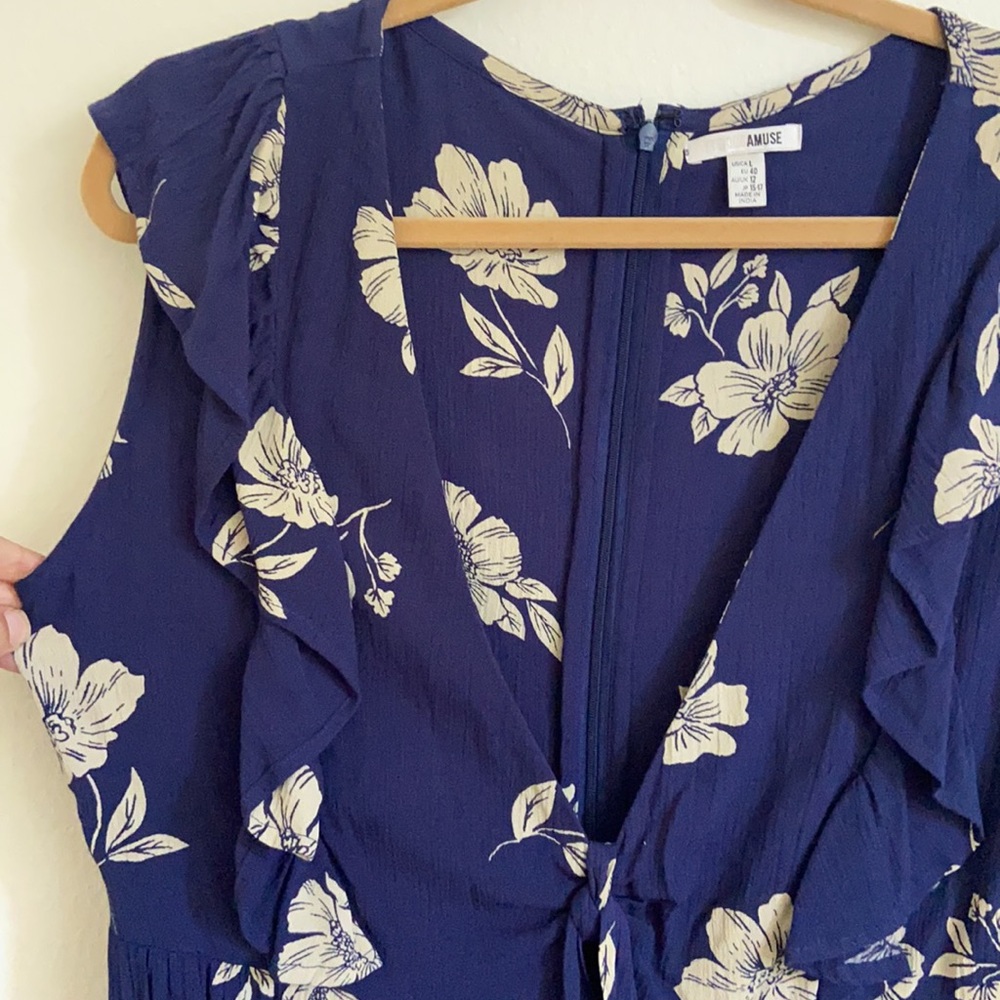 Navy Floral Maxi Dress